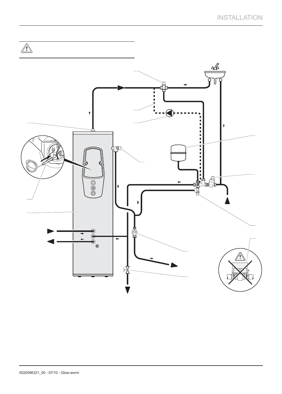Installation, 3 domestic hot water circuit | Glow-worm Clearly Heat Pumps - Standalone Module System User Manual | Page 15 / 40