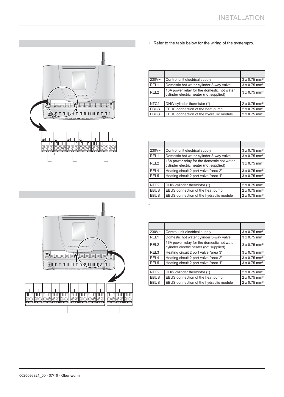 Installation, 2 internal connection, 3 system connection | Glow-worm Clearly Heat Pumps - Standalone Module System User Manual | Page 19 / 40
