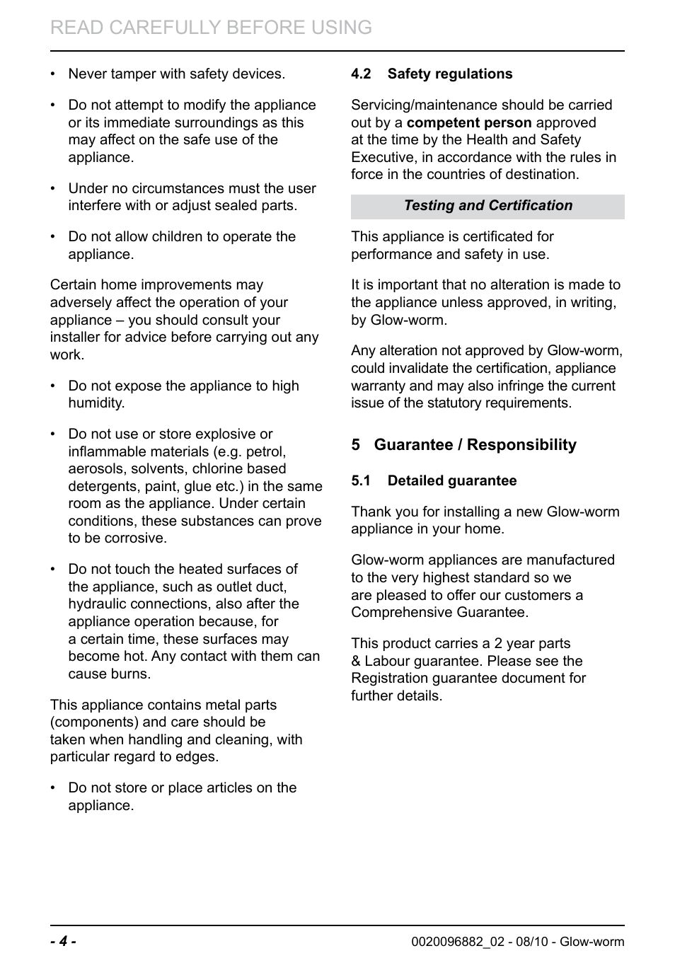 Read carefully before using | Glow-worm Clearly Hybrid - Compact Hydraulic Module User Manual | Page 6 / 12