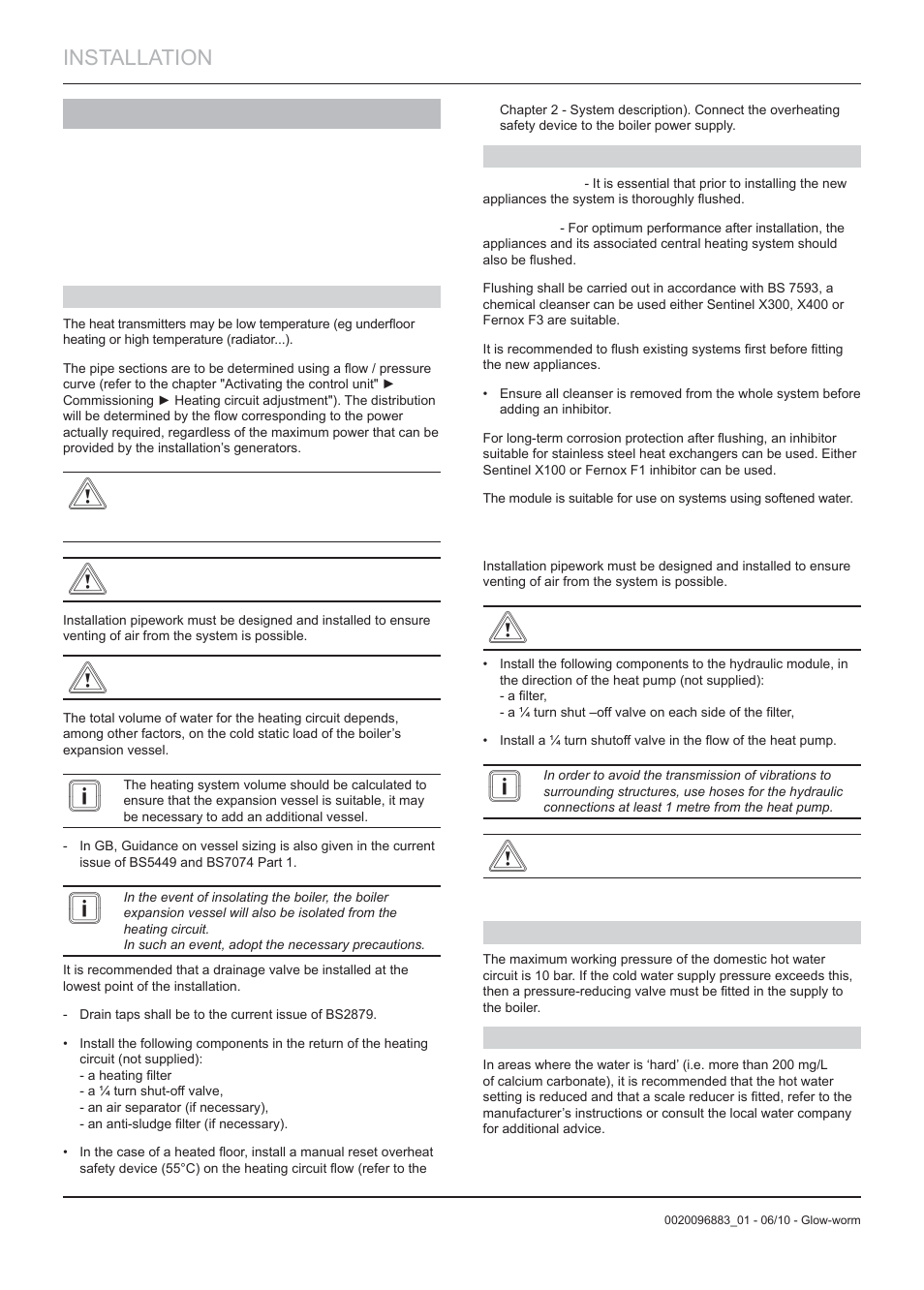 Installation | Glow-worm Clearly Hybrid - Compact System User Manual | Page 10 / 36