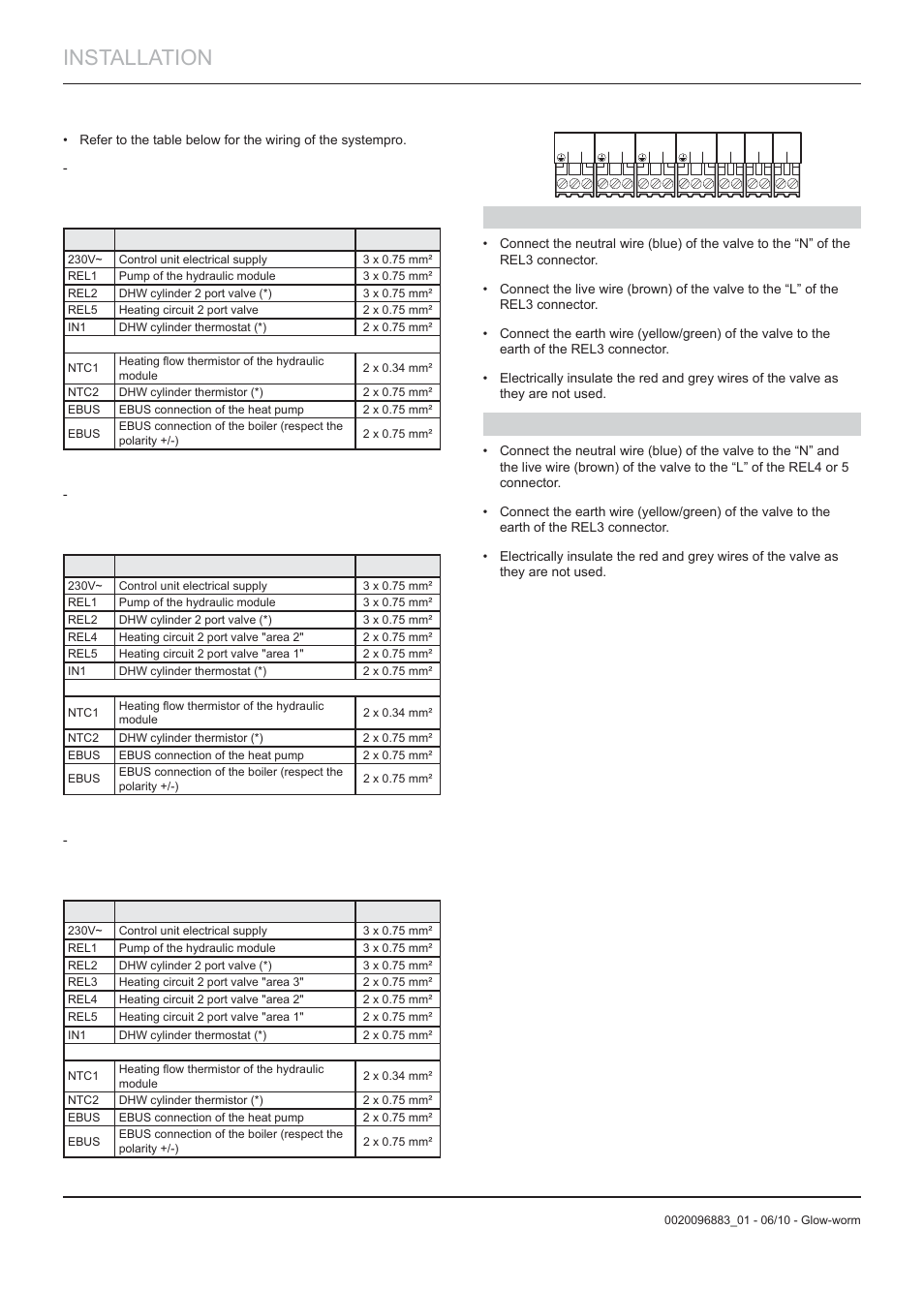 Installation, 3 system connection, 4 connection of the 2 port valve | Glow-worm Clearly Hybrid - Compact System User Manual | Page 16 / 36