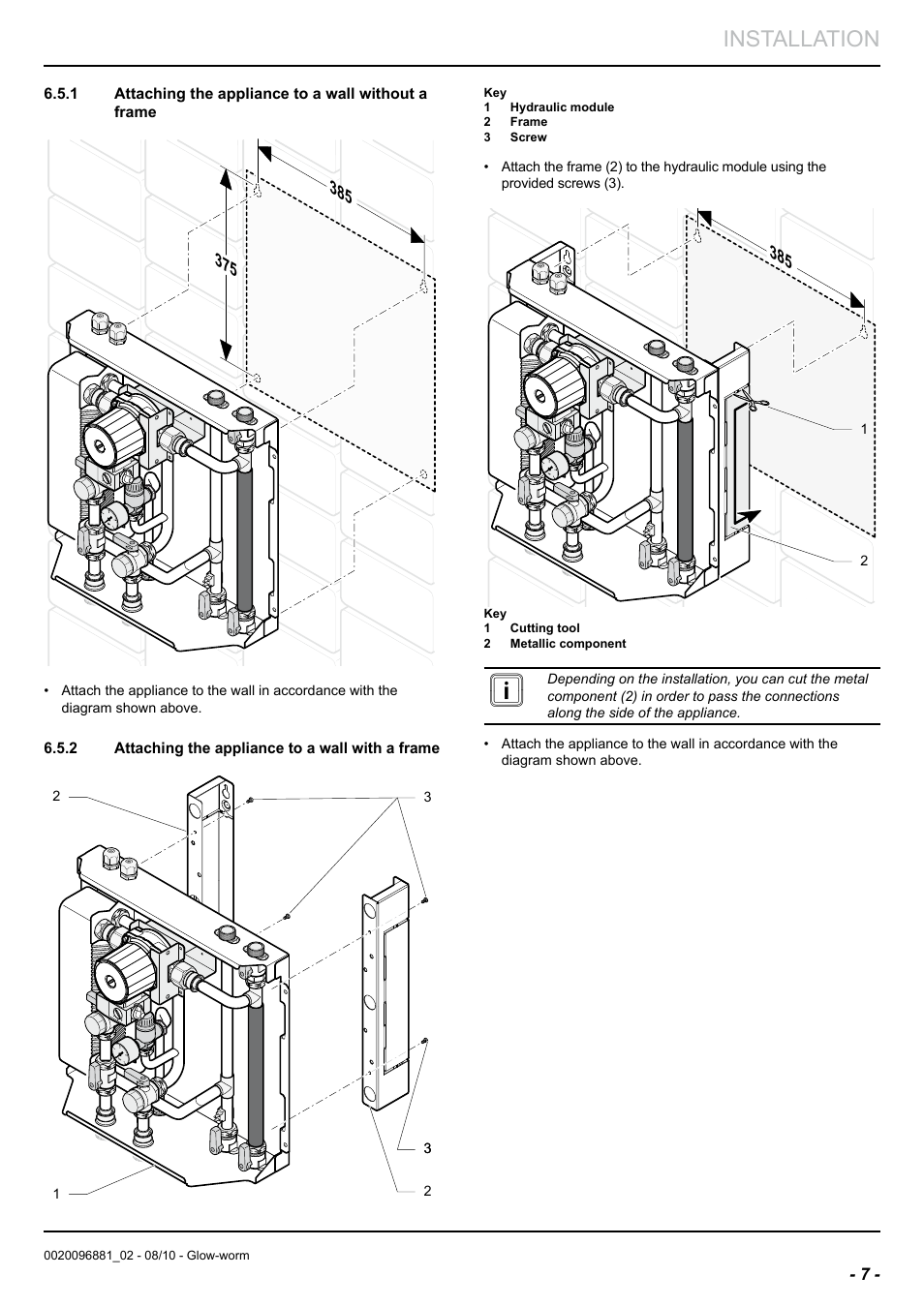 Installation | Glow-worm Clearly Hybrid - Compact Hydraulic Module HB User Manual | Page 9 / 16