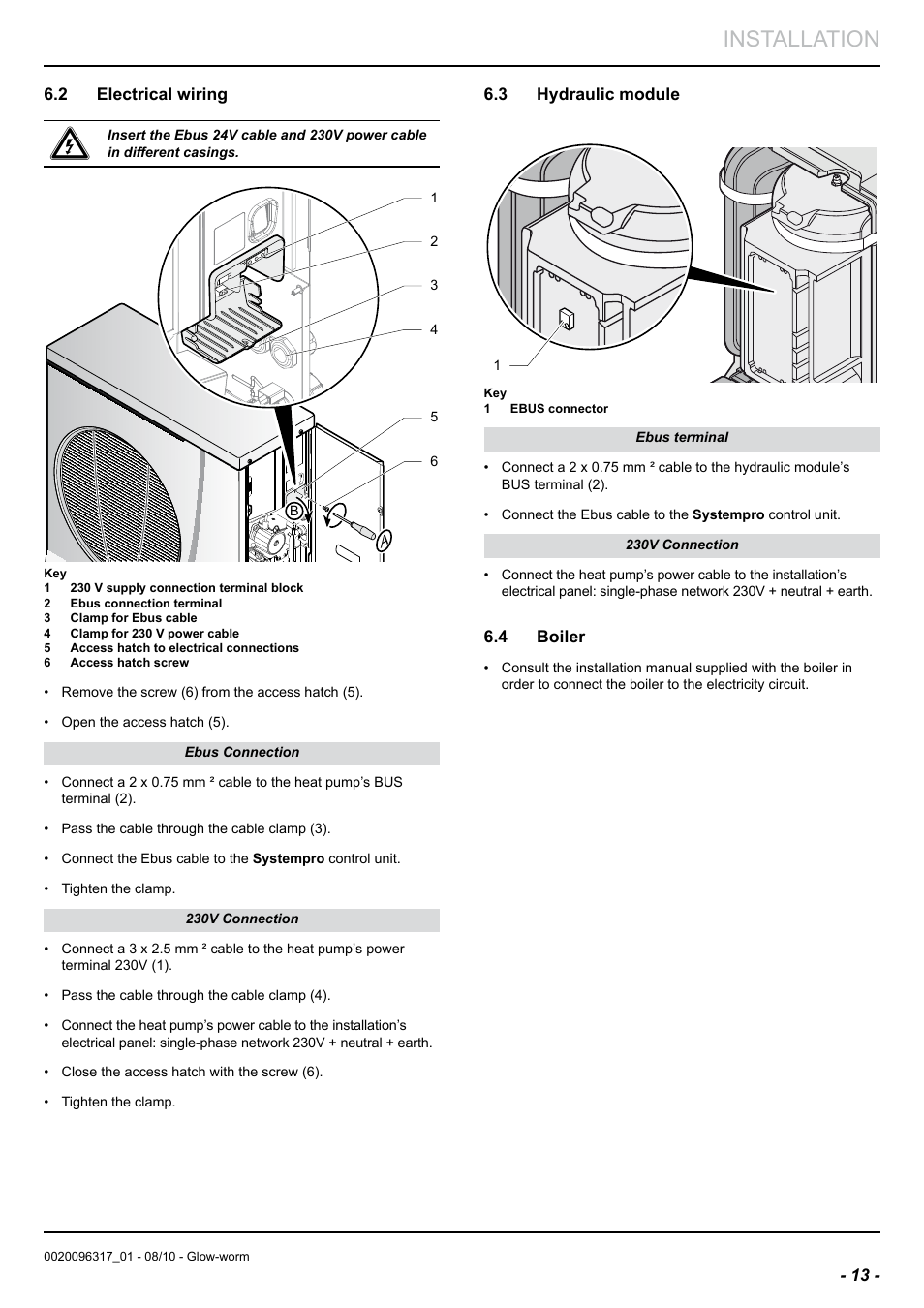 Installation | Glow-worm Clearly Hybrid - Back-up Module System User Manual | Page 15 / 40