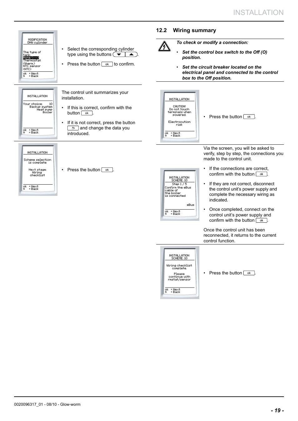Installation | Glow-worm Clearly Hybrid - Back-up Module System User Manual | Page 21 / 40