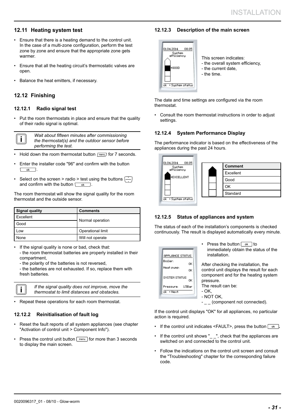 Installation | Glow-worm Clearly Hybrid - Back-up Module System User Manual | Page 33 / 40