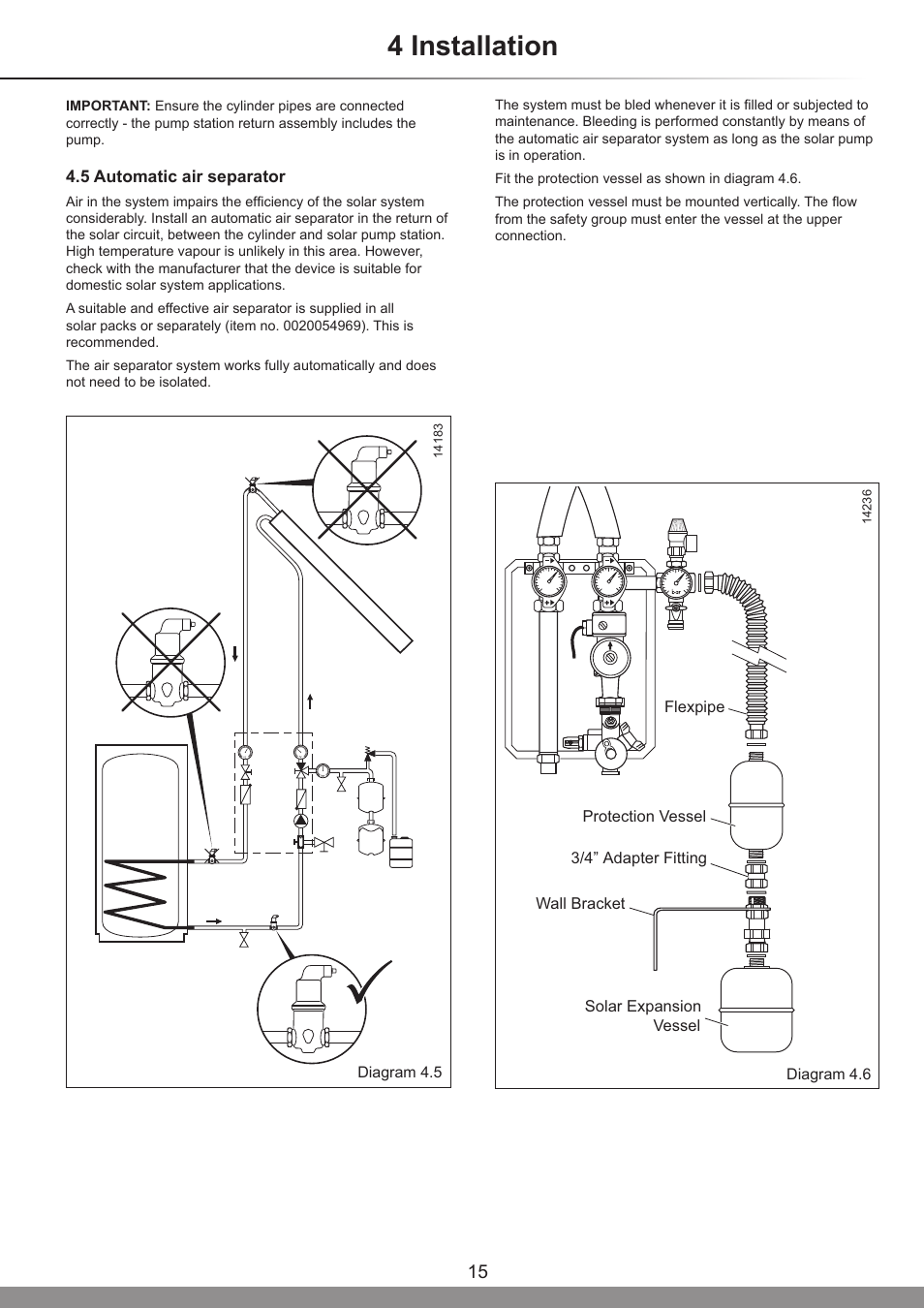 4 installation | Glow-worm Clearly Solar System Hydraulics User Manual | Page 15 / 28