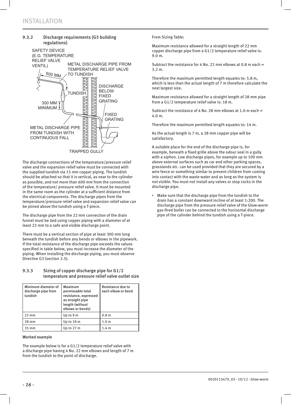 Installation | Glow-worm Clearly Solar Cylinders User Manual | Page 18 / 32