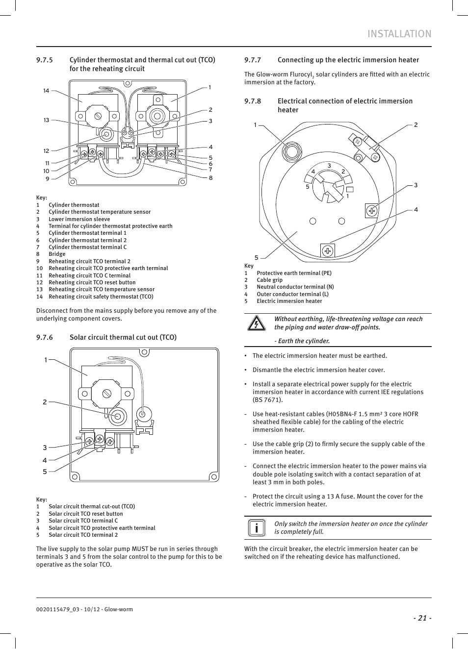 Installation | Glow-worm Clearly Solar Cylinders User Manual | Page 23 / 32