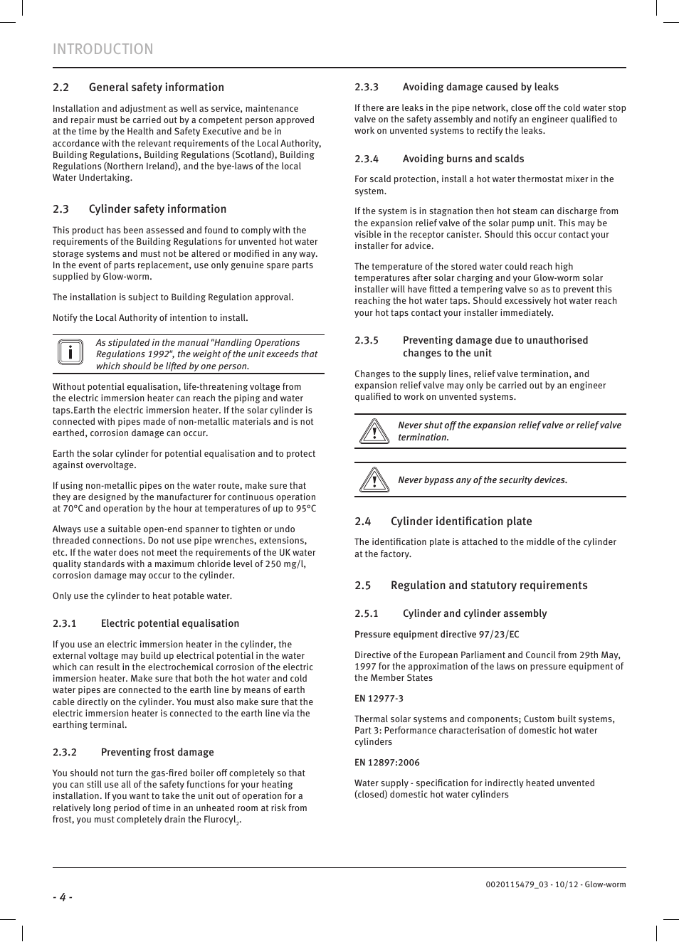 Introduction | Glow-worm Clearly Solar Cylinders User Manual | Page 6 / 32