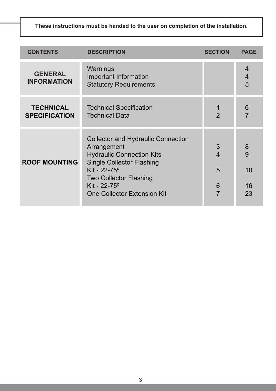 Glow-worm Clearly Solar Horizontal In-Roof Collector User Manual | Page 3 / 32
