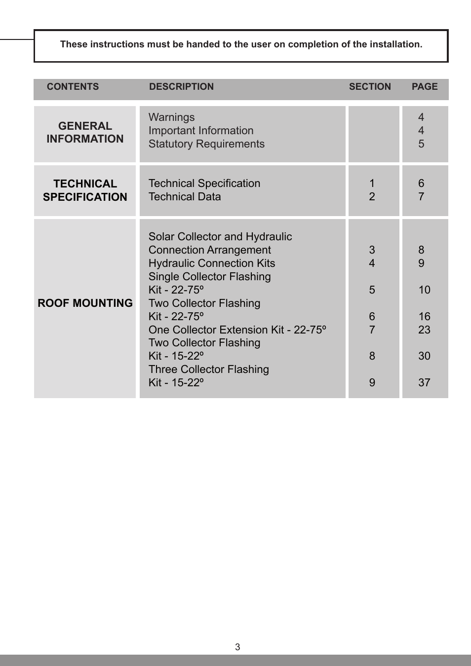 Glow-worm Clearly Solar Vertical In-Roof Collector User Manual | Page 3 / 44