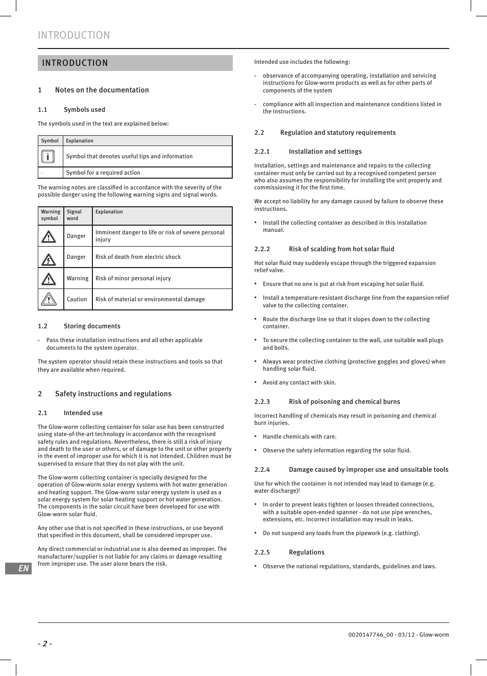 Introduction, En introduction | Glow-worm Clearly Solar Collector Container User Manual | Page 4 / 8