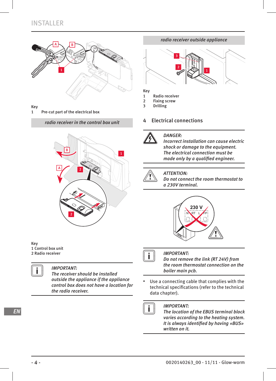 Installer | Glow-worm Climapro 1 User Manual | Page 4 / 12