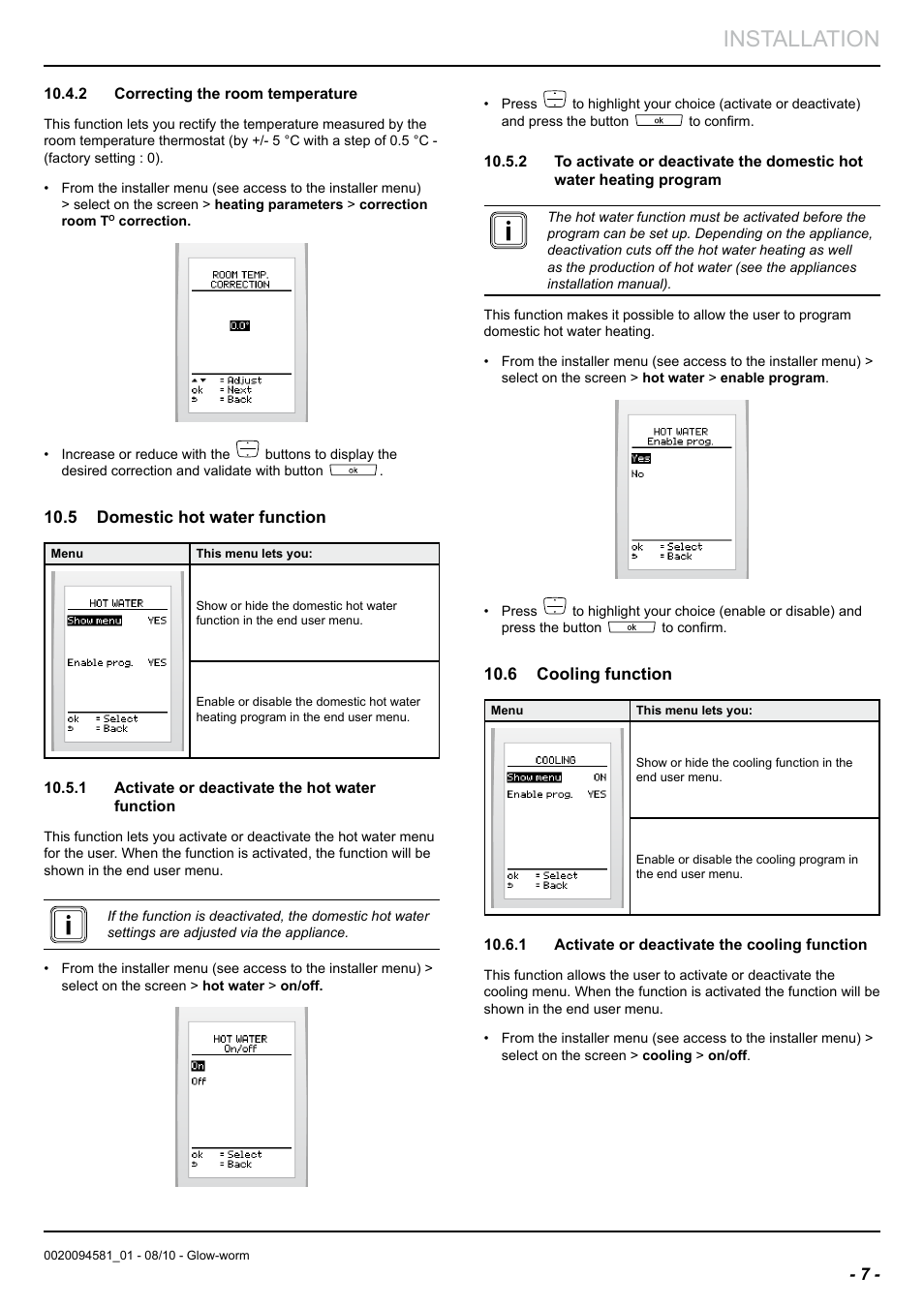 Installation | Glow-worm Climapro2 RF User Manual | Page 9 / 16
