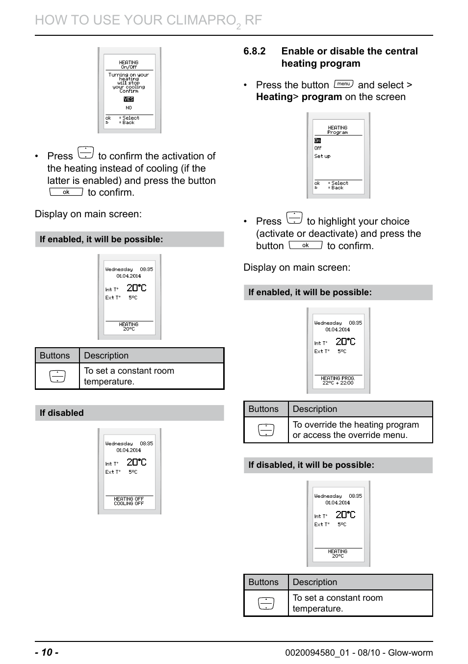 How to use your climapro | Glow-worm Climapro2 RF User Manual | Page 12 / 36