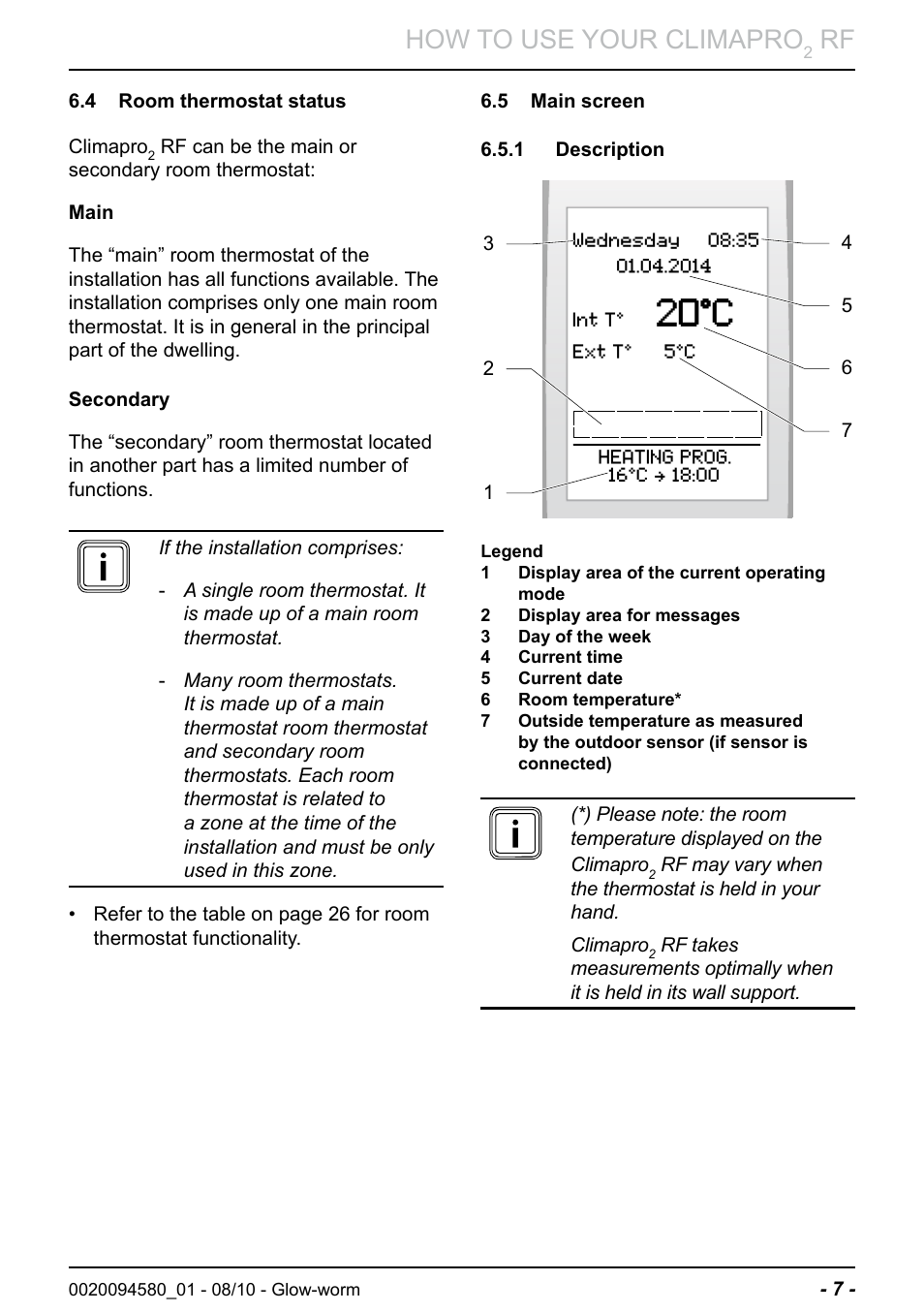 How to use your climapro | Glow-worm Climapro2 RF User Manual | Page 9 / 36