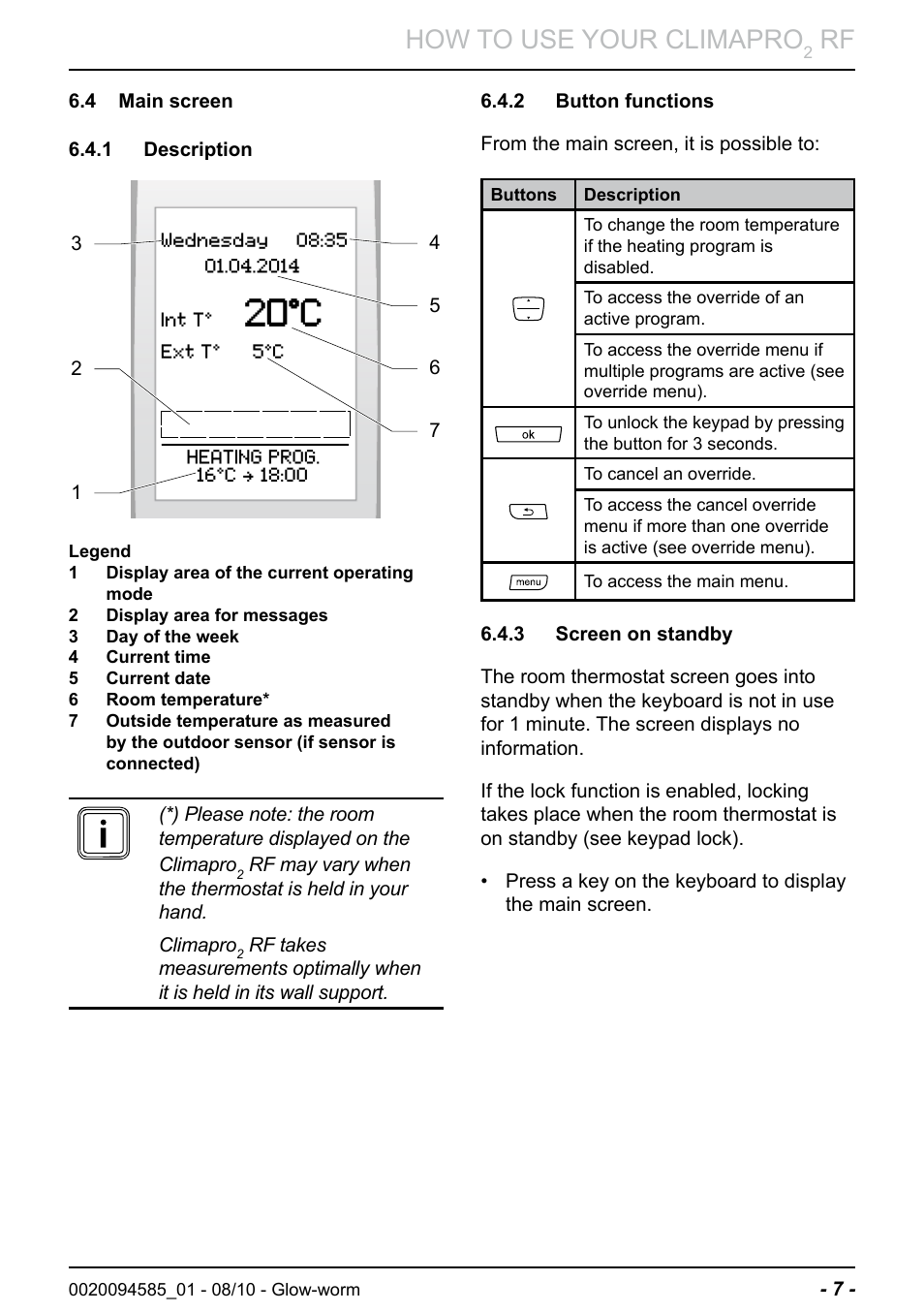 How to use your climapro | Glow-worm Climapro2 RF User Manual | Page 9 / 32