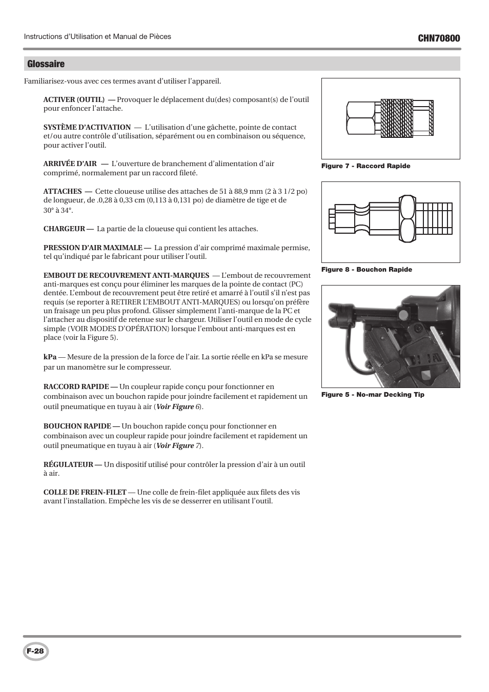 Glossaire | Campbell Hausfeld CHN70800 User Manual | Page 28 / 60