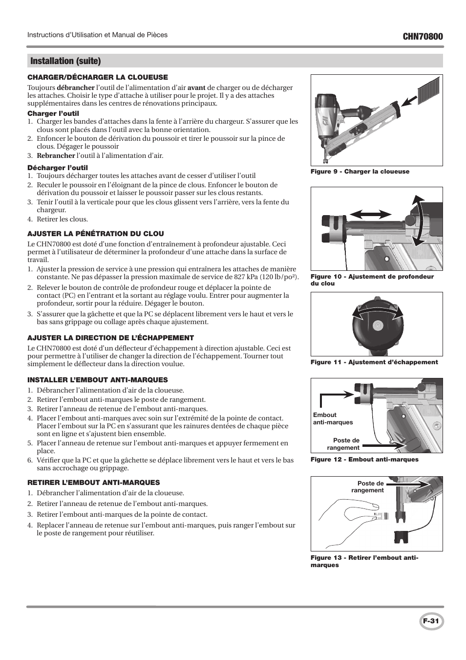 Installation (suite) | Campbell Hausfeld CHN70800 User Manual | Page 31 / 60