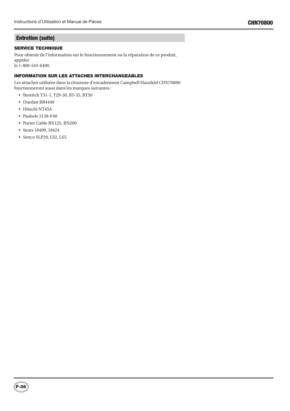 Campbell Hausfeld CHN70800 User Manual | Page 36 / 60