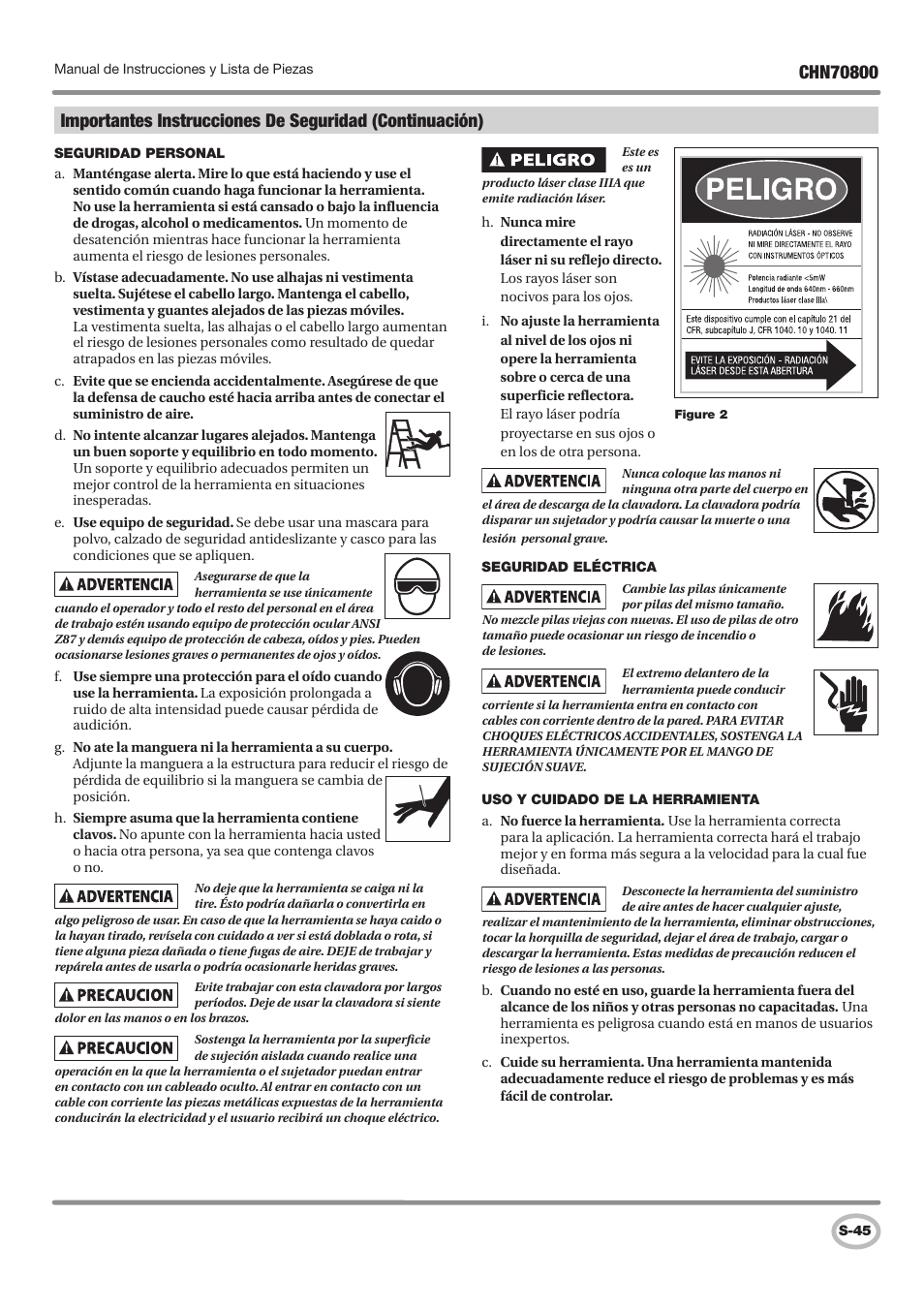 Campbell Hausfeld CHN70800 User Manual | Page 45 / 60
