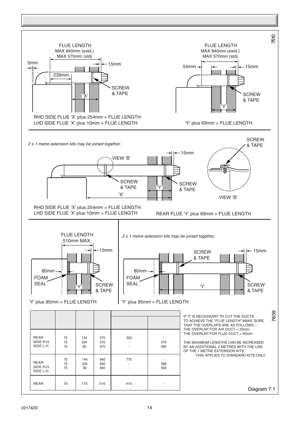 7 flue preparation | Glow-worm Compact 80E User Manual | Page 14 / 44