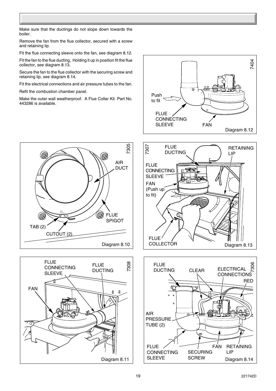 8 mounting the boiler | Glow-worm Compact 80E User Manual | Page 19 / 44