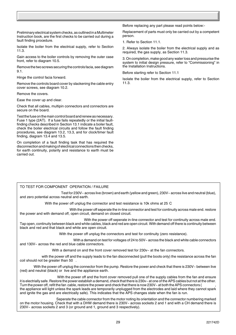 13 fault finding | Glow-worm Compact 80E User Manual | Page 29 / 44