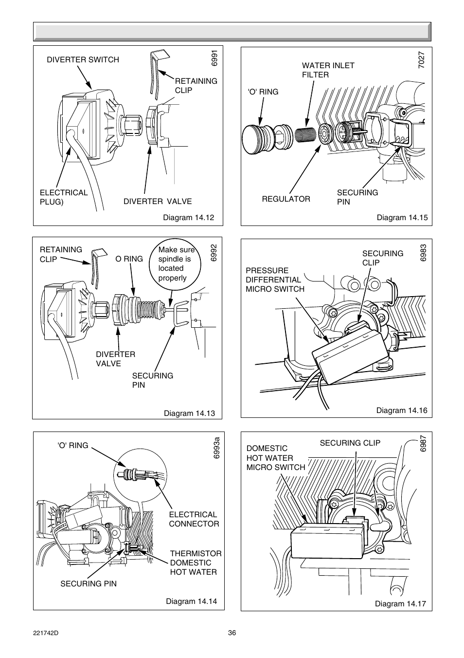 14 replacement of parts | Glow-worm Compact 80E User Manual | Page 36 / 44