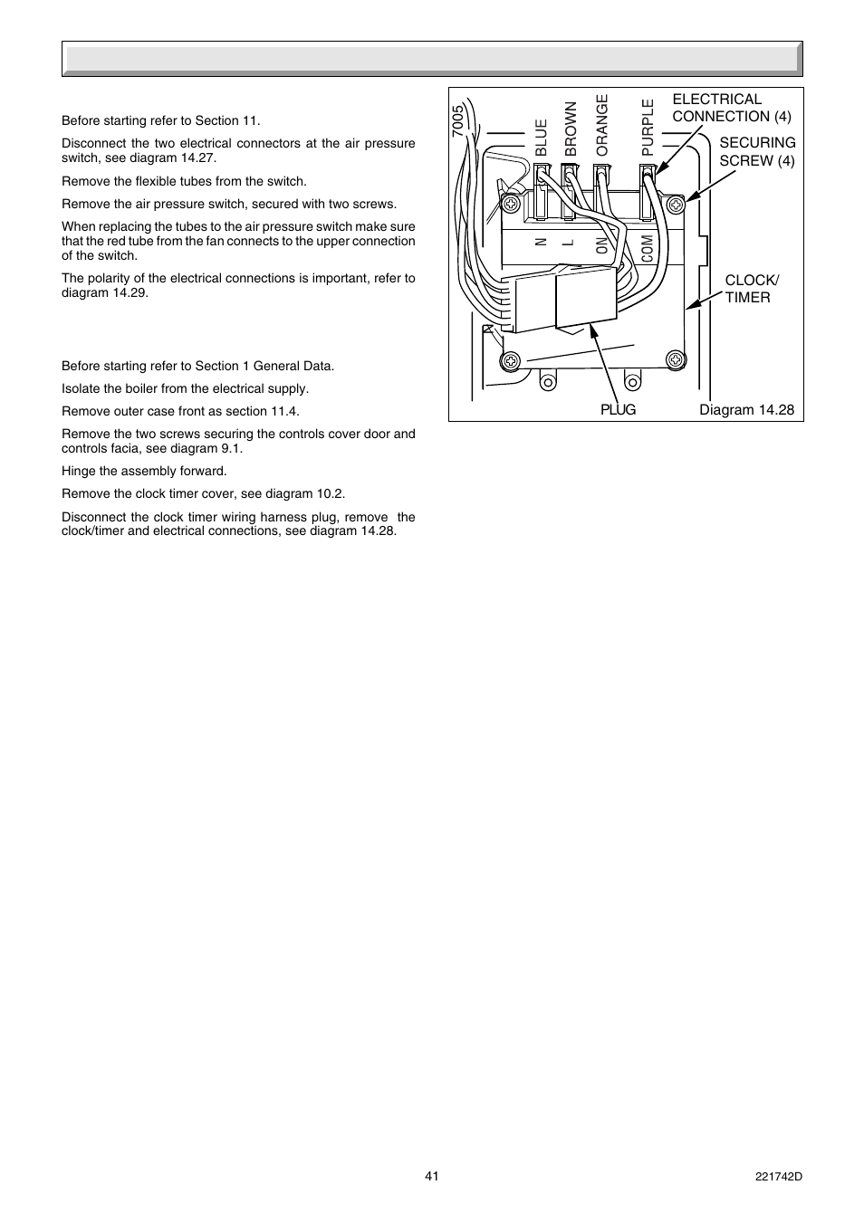 14 replacement of parts | Glow-worm Compact 80E User Manual | Page 41 / 44