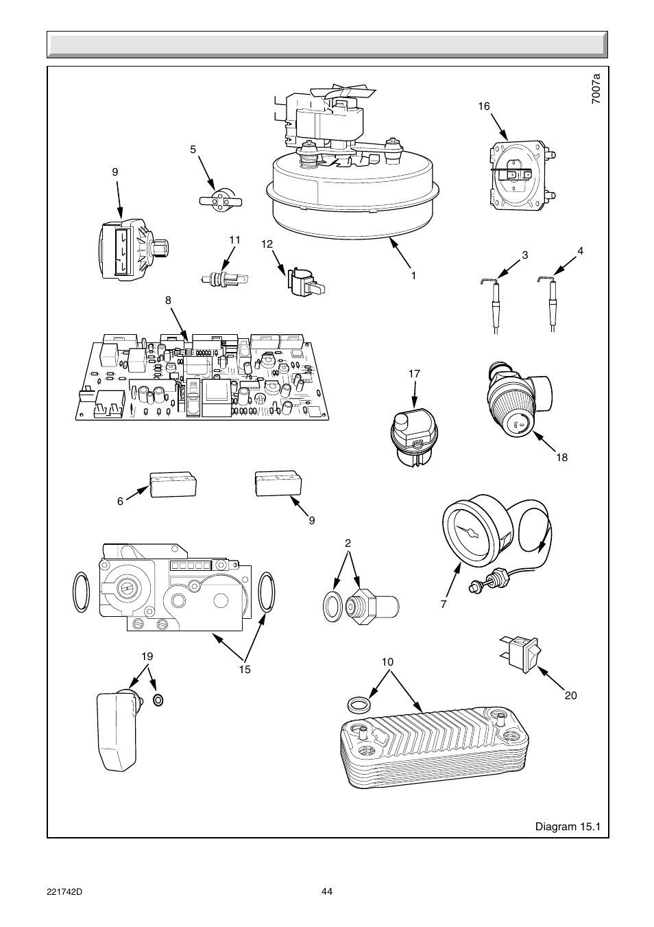 15 spare parts | Glow-worm Compact 80E User Manual | Page 44 / 44