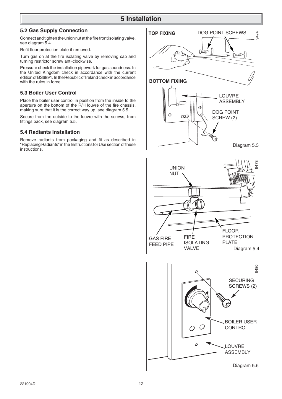 5 installation | Glow-worm Miami 4 User Manual | Page 12 / 20