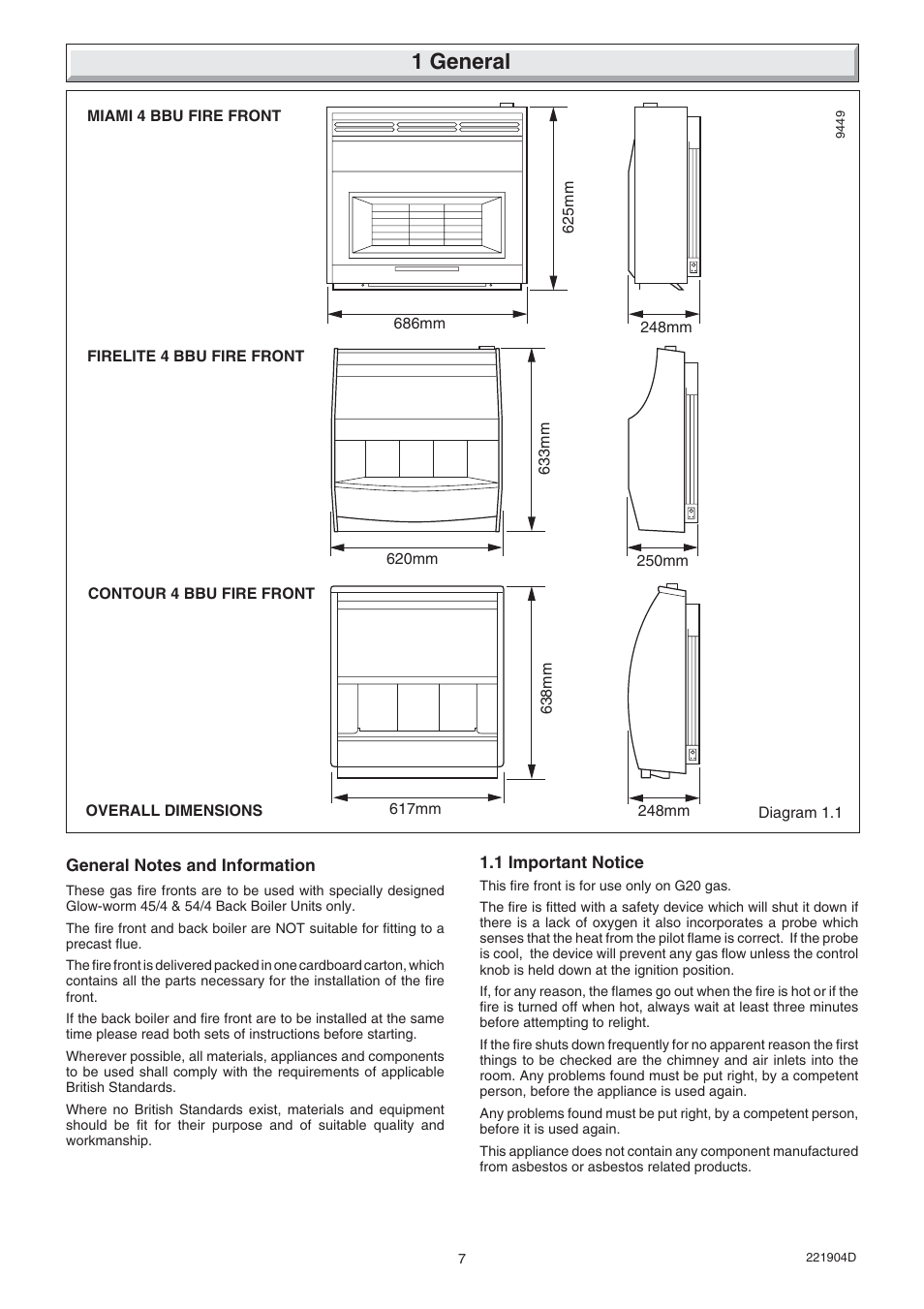 1 general | Glow-worm Miami 4 User Manual | Page 7 / 20