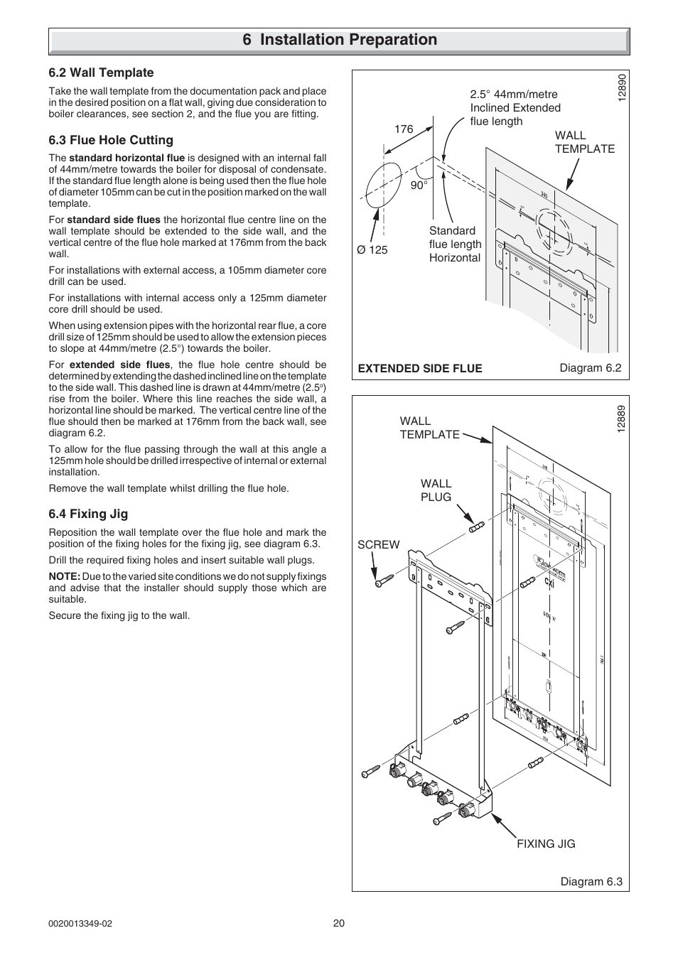 6 installation preparation | Glow-worm cxi and Gas Valve User Manual | Page 20 / 56