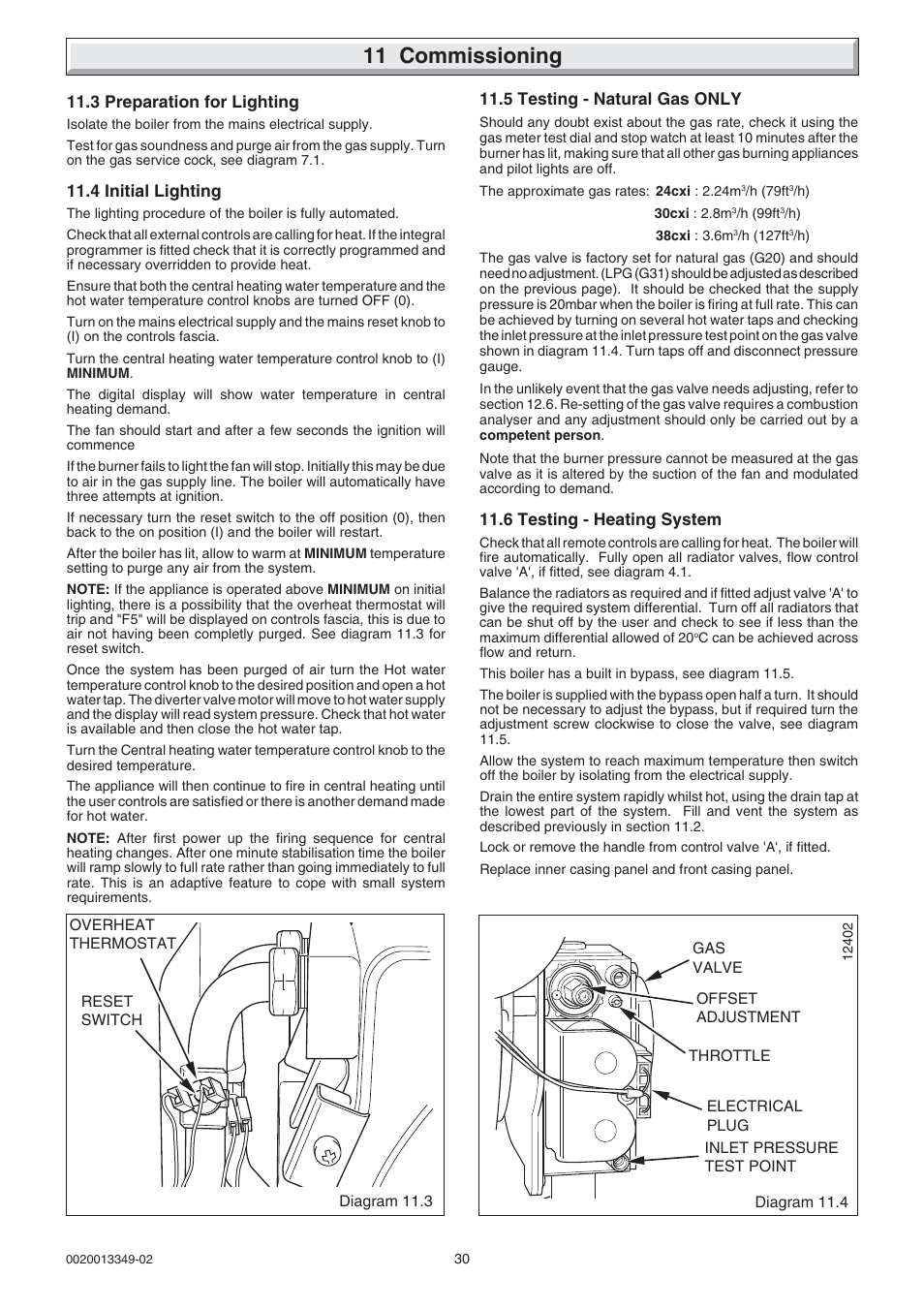 11 commissioning | Glow-worm cxi and Gas Valve User Manual | Page 30 / 56