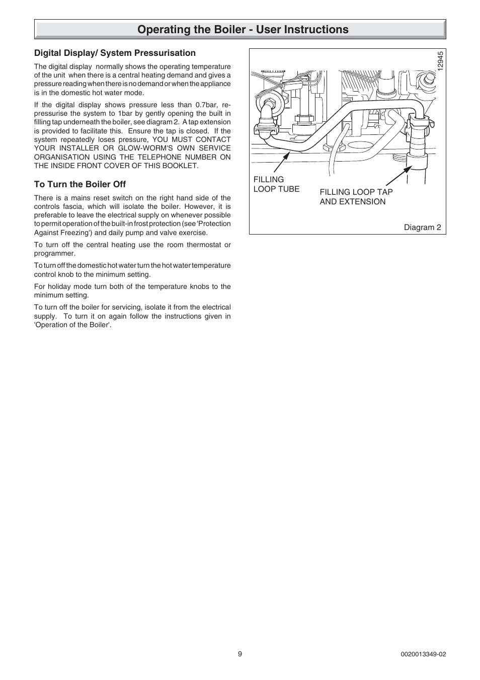 Operating the boiler - user instructions | Glow-worm cxi and Gas Valve User Manual | Page 9 / 56