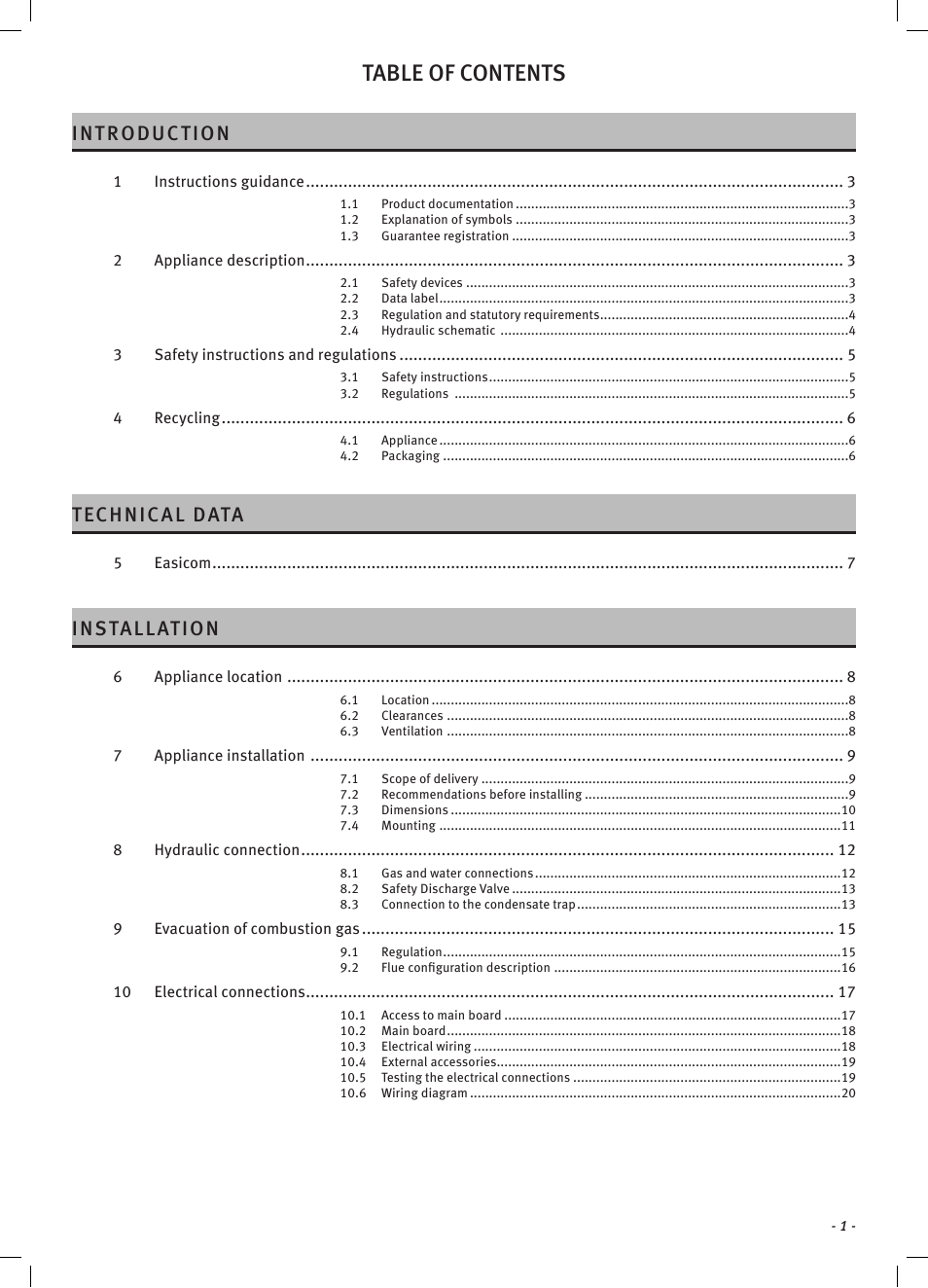 Glow-worm Easicom User Manual | Page 3 / 56