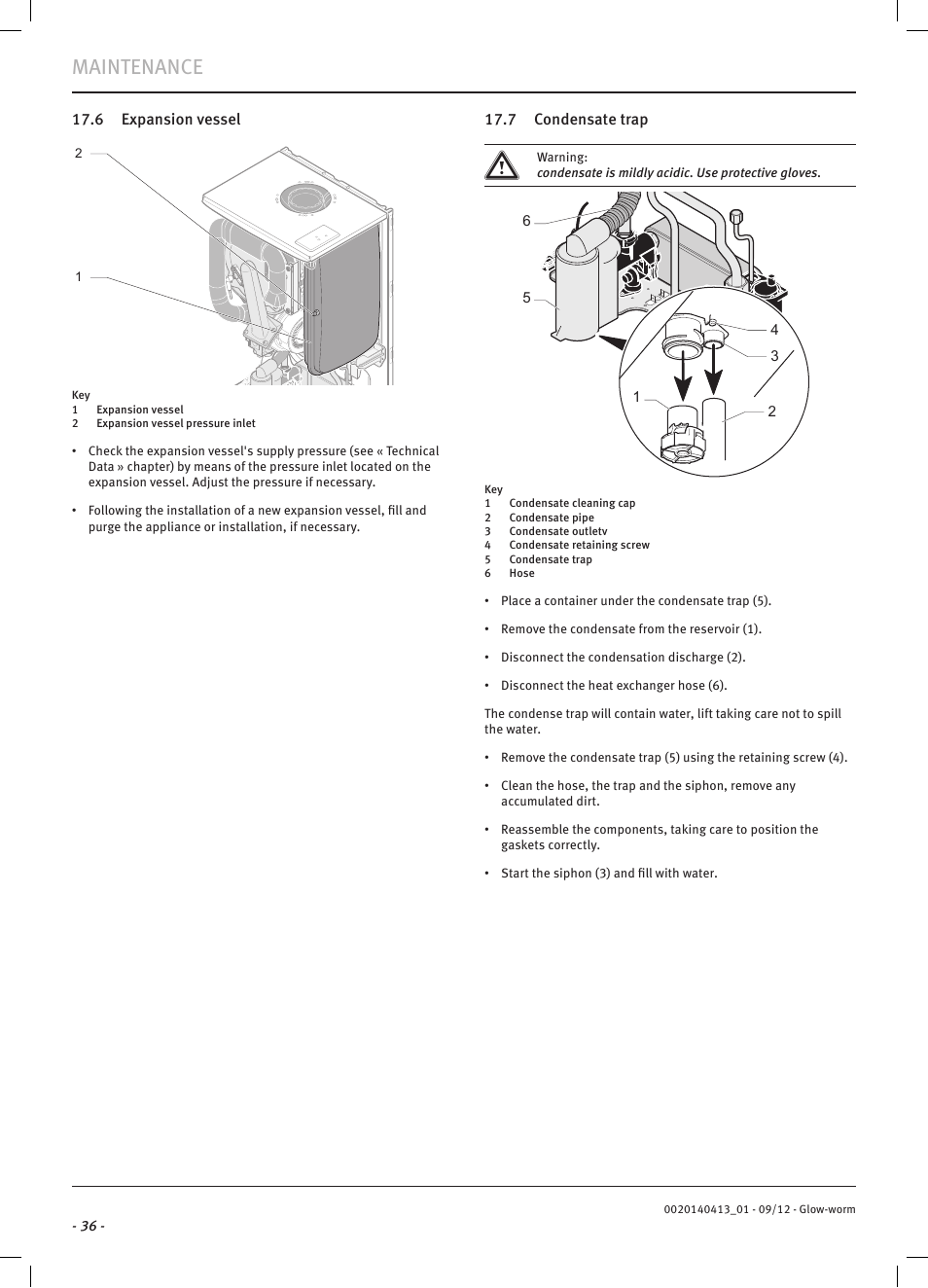 Maintenance | Glow-worm Easicom User Manual | Page 38 / 56