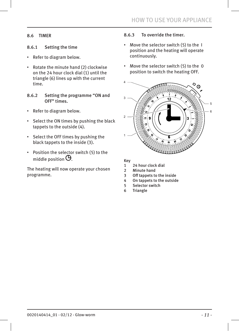 How to use your appliance | Glow-worm Easicom User Manual | Page 13 / 20