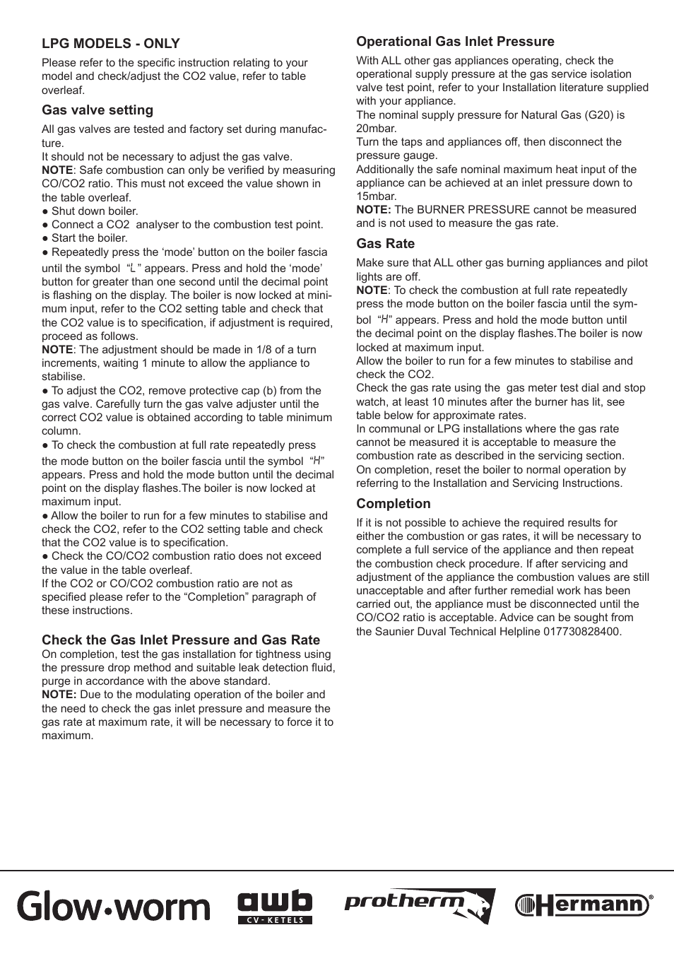 Glow-worm Energy Saver Combi 2 and Gas Valve User Manual | Page 39 / 40