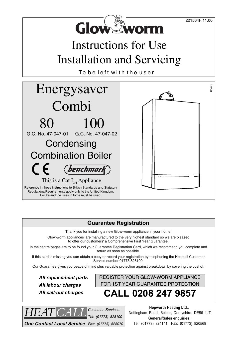 Glow-worm Energy Saver 80 - 100 and Gave Valve User Manual | 40 pages