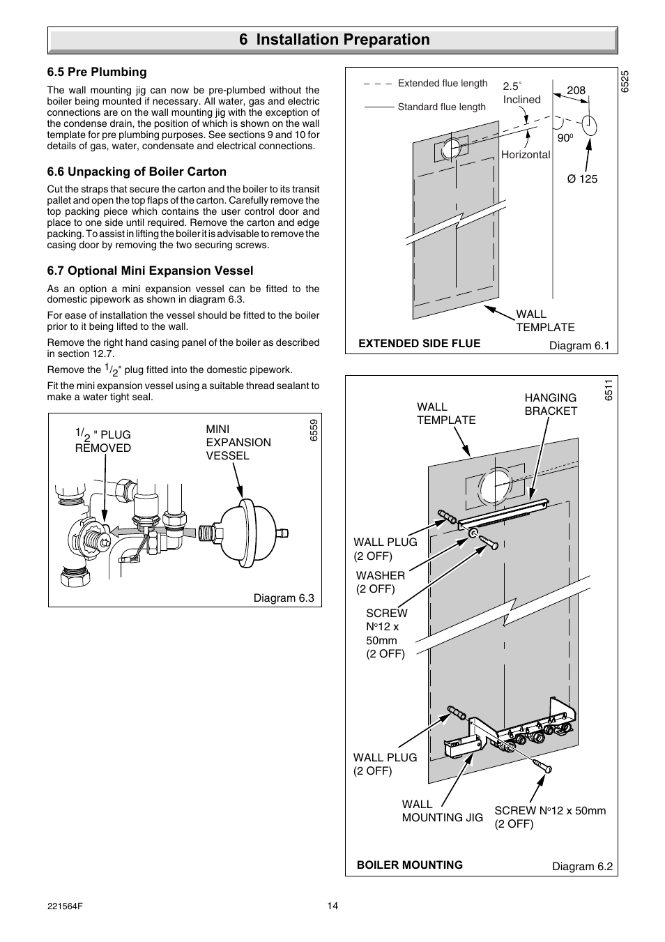 6 installation preparation | Glow-worm Energy Saver 80 - 100 and Gave Valve User Manual | Page 14 / 40