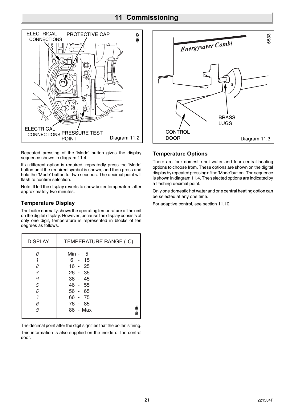 11 commissioning | Glow-worm Energy Saver 80 - 100 and Gave Valve User Manual | Page 21 / 40