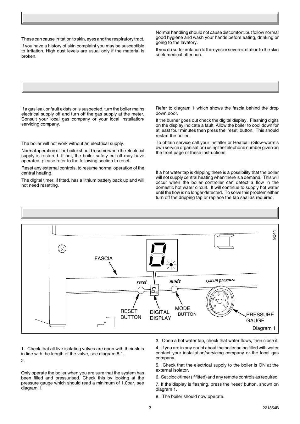 Important information, Instructions for use, Operating the boiler | Glow-worm EnergySaverCombi 100 User Manual | Page 3 / 36