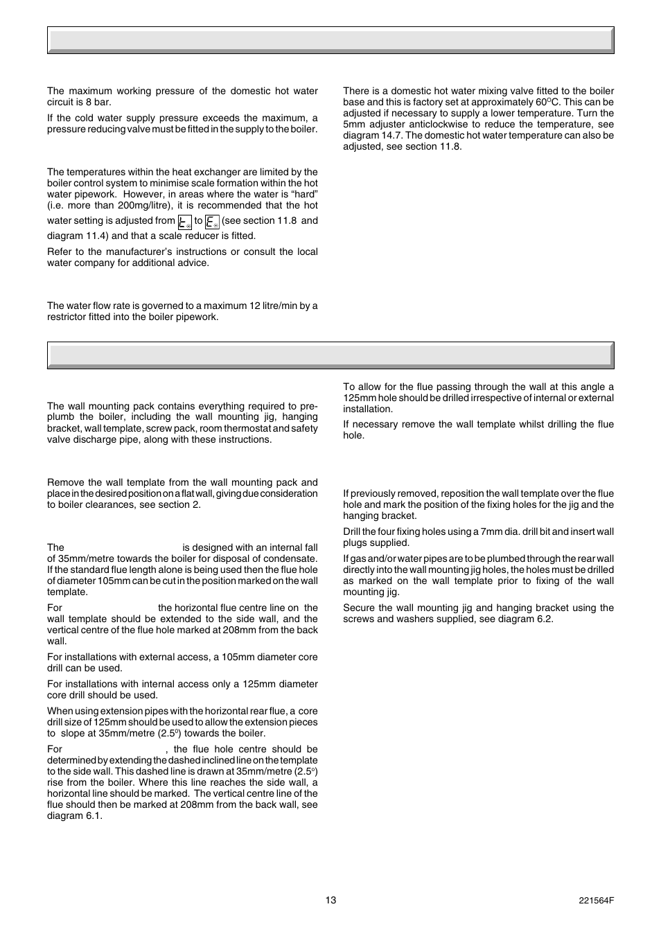 6 installation preparation, 5 domestic hot water system | Glow-worm Energysaver Combi 80-100 User Manual | Page 13 / 36