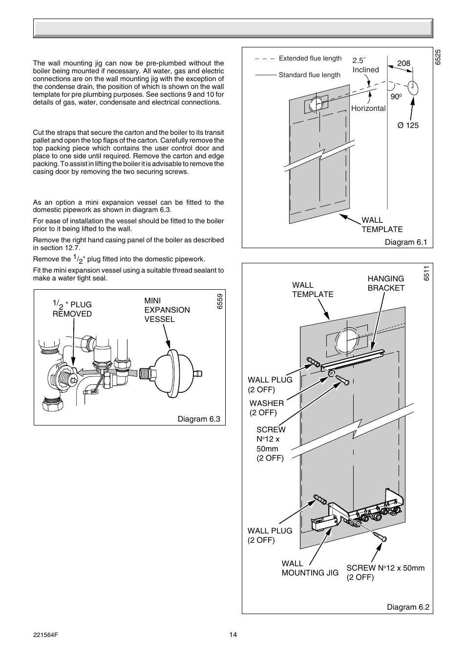 6 installation preparation | Glow-worm Energysaver Combi 80-100 User Manual | Page 14 / 36