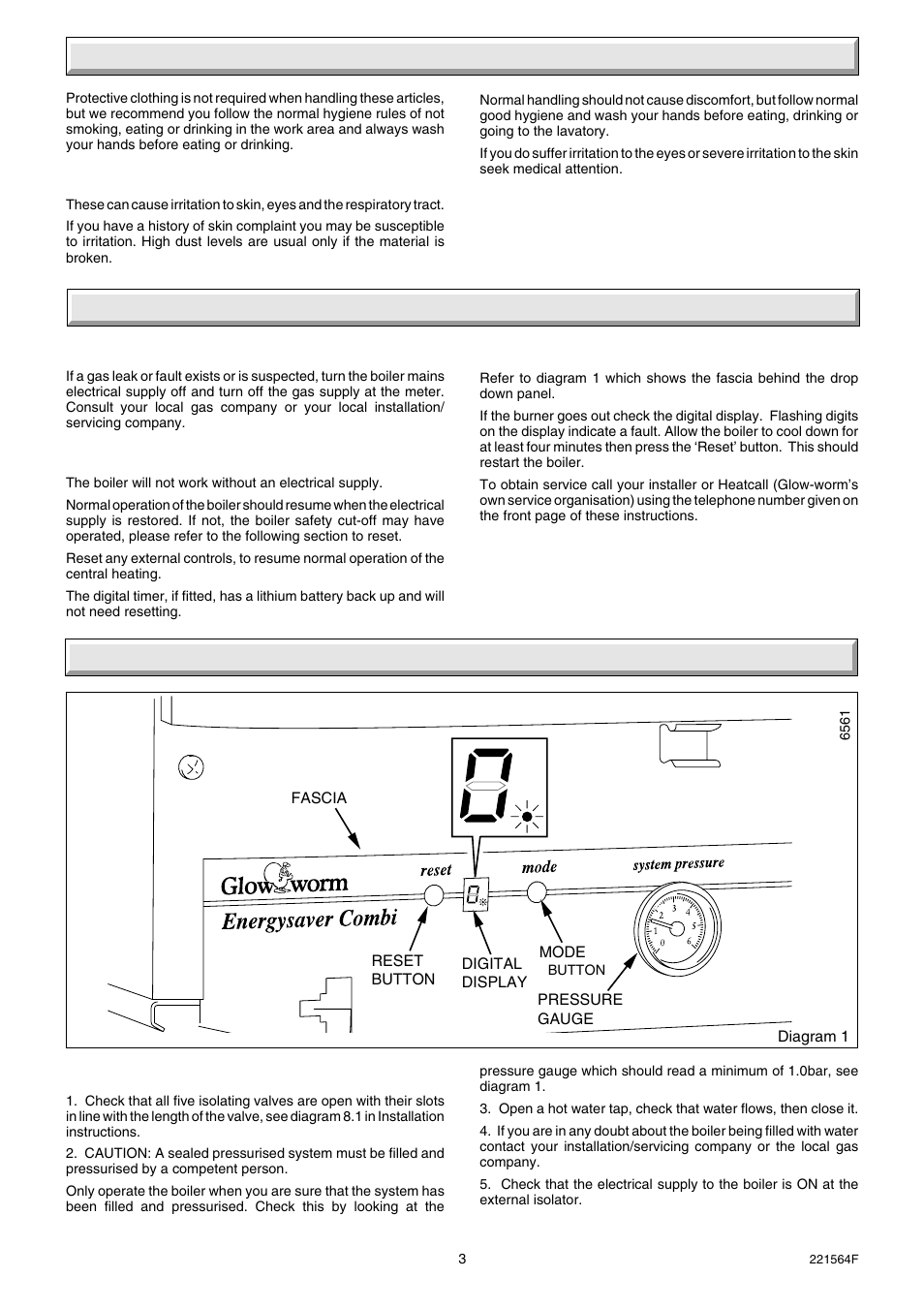 Important information, Introduction, Operating the boiler | Glow-worm Energysaver Combi 80-100 User Manual | Page 3 / 36
