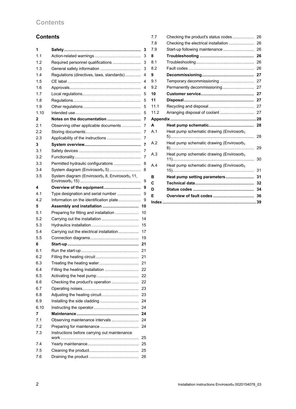 Glow-worm Envirosorb3 User Manual | Page 2 / 40