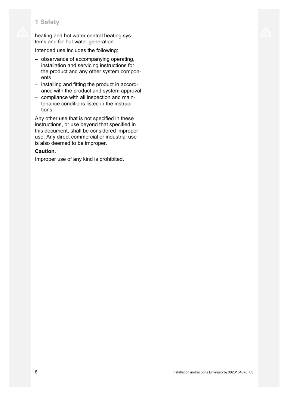 1 safety | Glow-worm Envirosorb3 User Manual | Page 6 / 40