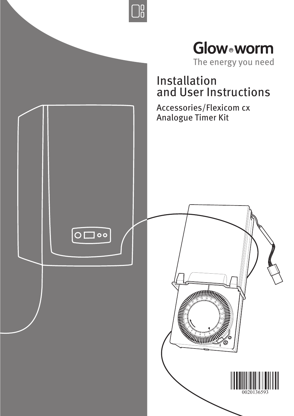 Glow-worm Flexicom cx Analogue Timer Kit User Manual | 4 pages